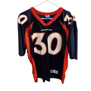 Terrell Davis Denver Broncos Jersey Mens Large 44 Champion #30 Navy Football
